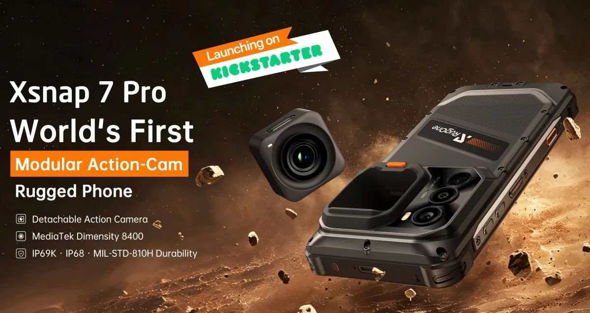 The RugOne Xsnap 7 Pro smartphone features a detachable camera